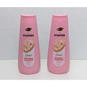 Dove Crumbl Moisturizing Liquid Body Wash Strawberry Crumb Cake, 20oz (Set of 2)